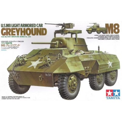 M8 U.S. LIGHT ARMORED CAR GREYHOUND - 1/35 SCALE - TAMIYA 35228